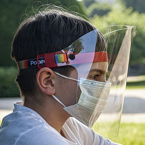 polaroid kids face shield